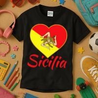 Sicilian Pride Sicilia I Love Sicily Trinacria Kids T-Shirt thumb 3