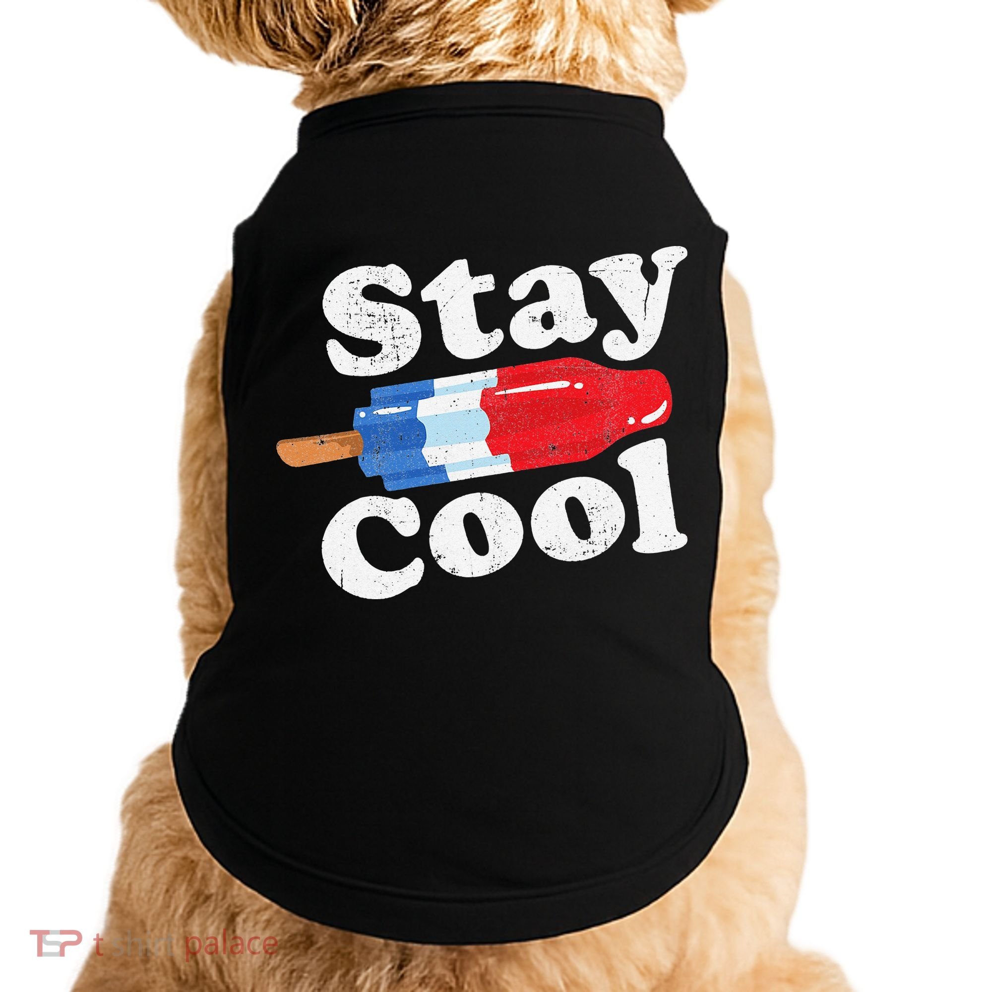 Summer Popsicle Stay Cool Funny Bomb Retro 80s Pop Gift Doggie Tank