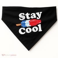 Summer Popsicle Stay Cool Funny Bomb Retro 80s Pop Gift USA-Made Doggie Bandana thumb 0