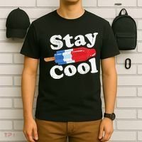 Summer Popsicle Stay Cool Funny Bomb Retro 80s Pop Gift T-Shirt thumb 6