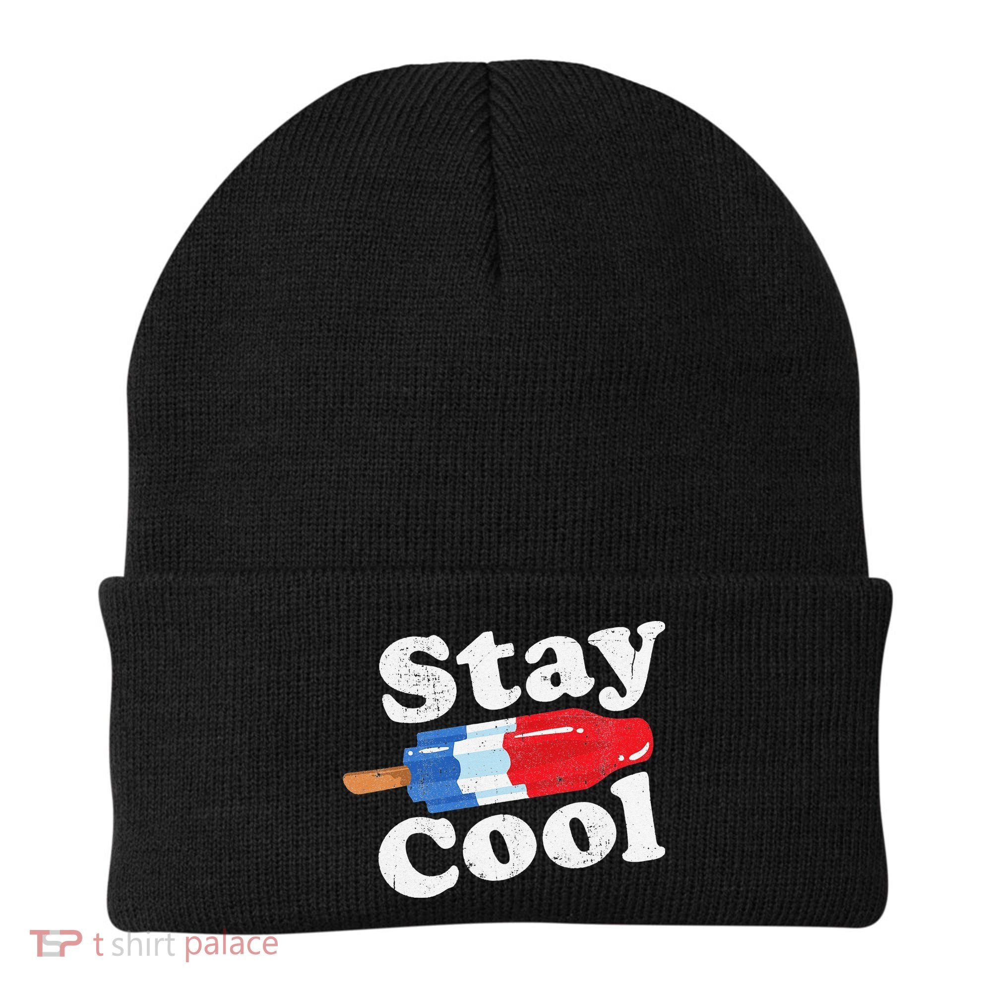 Summer Popsicle Stay Cool Funny Bomb Retro 80s Pop Gift Beanie