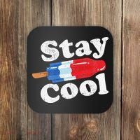 Summer Popsicle Stay Cool Funny Bomb Retro 80s Pop Gift Coaster thumb 0