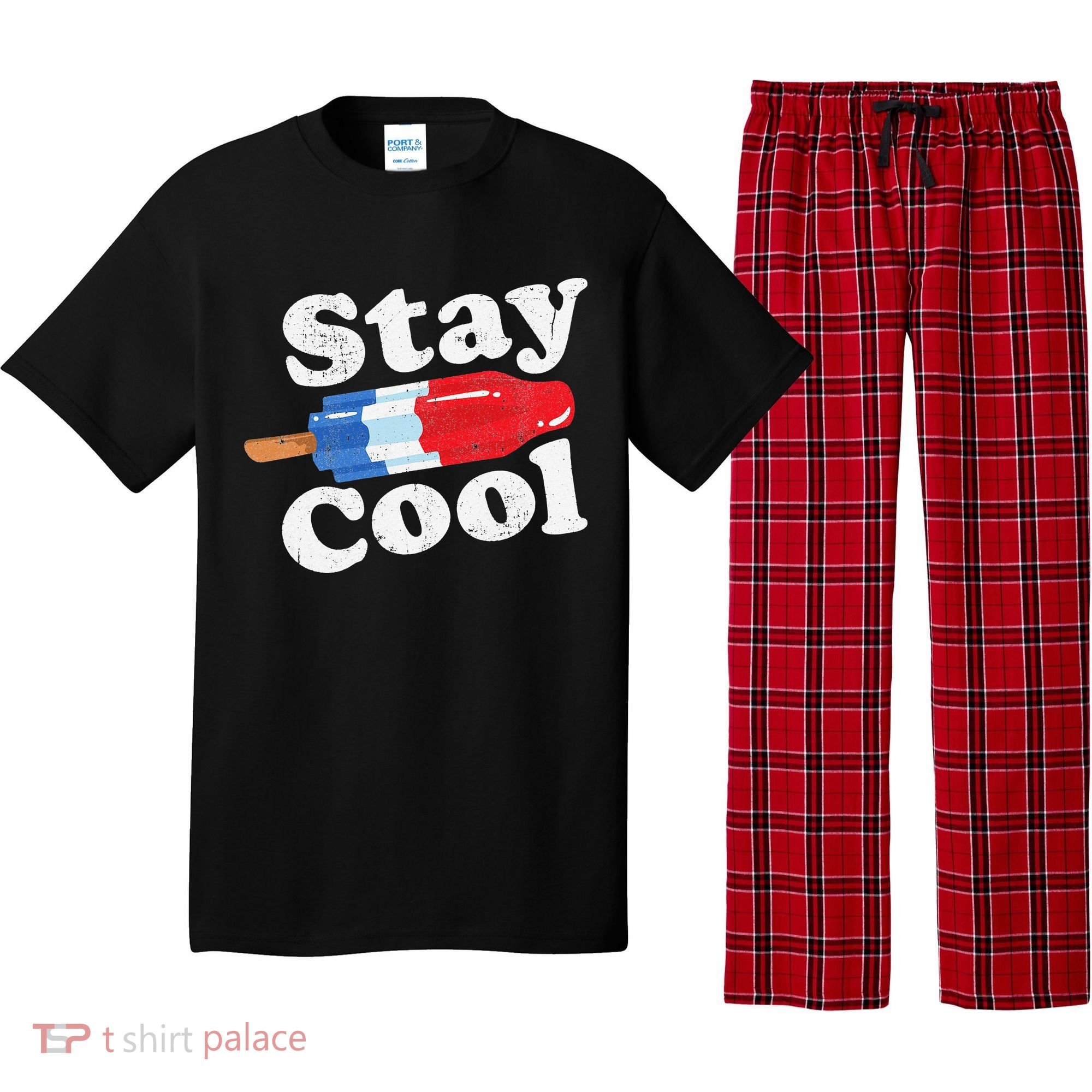Summer Popsicle Stay Cool Funny Bomb Retro 80s Pop Gift Pajama Set