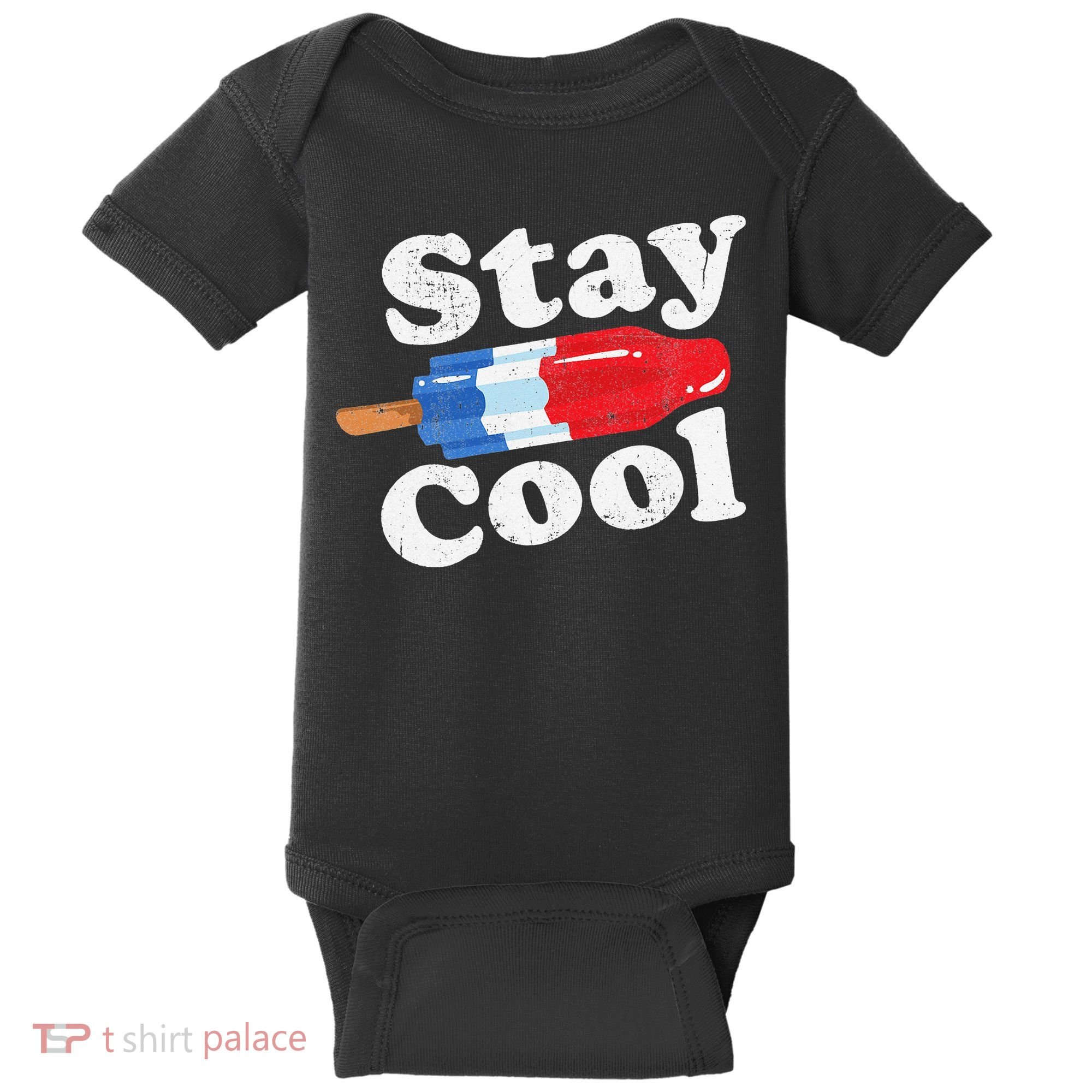 Summer Popsicle Stay Cool Funny Bomb Retro 80s Pop Gift Baby Bodysuit