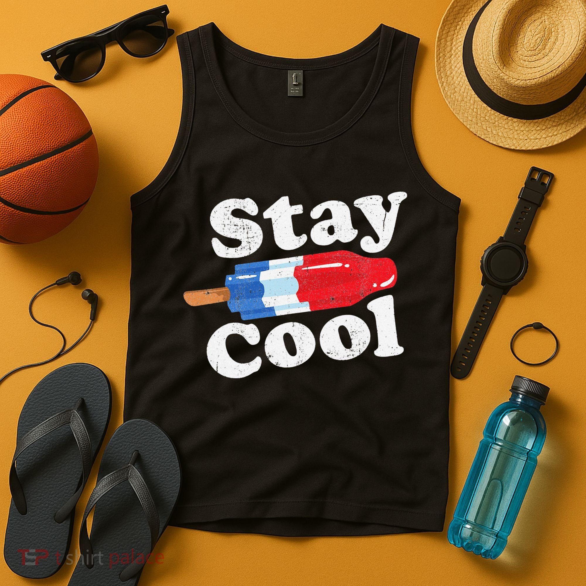 Summer Popsicle Stay Cool Funny Bomb Retro 80s Pop Gift Tank Top