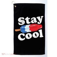 Summer Popsicle Stay Cool Funny Bomb Retro 80s Pop Gift Golf Towel thumb 0