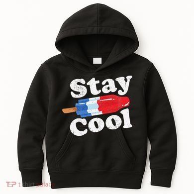 Summer Popsicle Stay Cool Funny Bomb Retro 80s Pop Gift Kids Hoodie