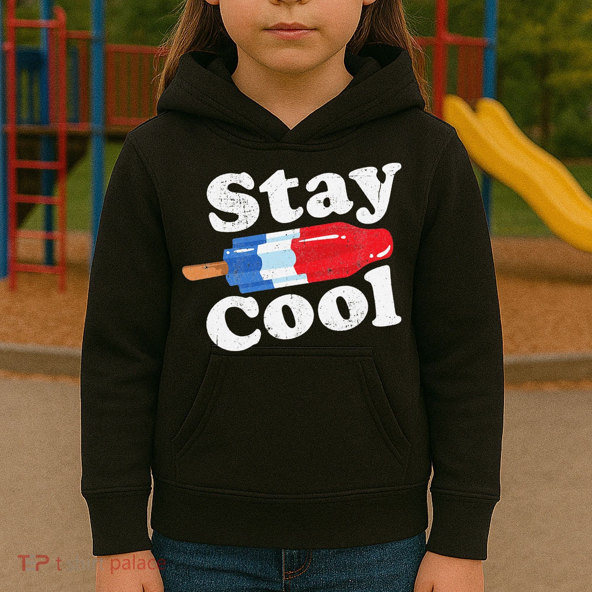 Summer Popsicle Stay Cool Funny Bomb Retro 80s Pop Gift Kids Hoodie