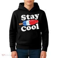 Summer Popsicle Stay Cool Funny Bomb Retro 80s Pop Gift Kids Hoodie thumb 4