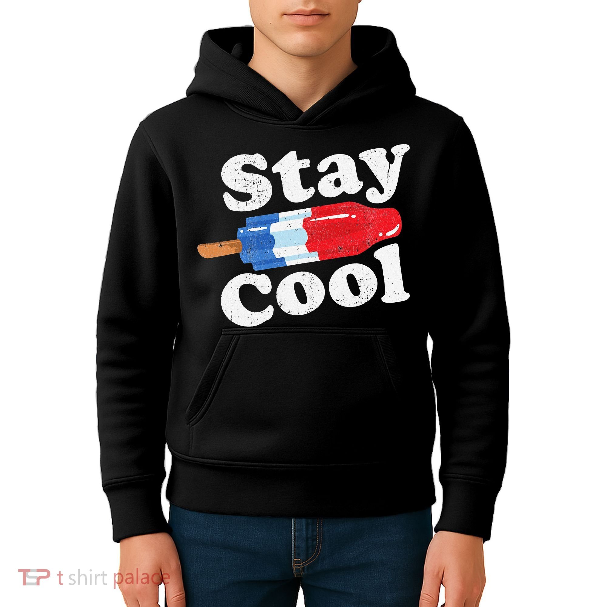 Summer Popsicle Stay Cool Funny Bomb Retro 80s Pop Gift Kids Hoodie