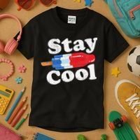 Summer Popsicle Stay Cool Funny Bomb Retro 80s Pop Gift Kids T-Shirt thumb 3