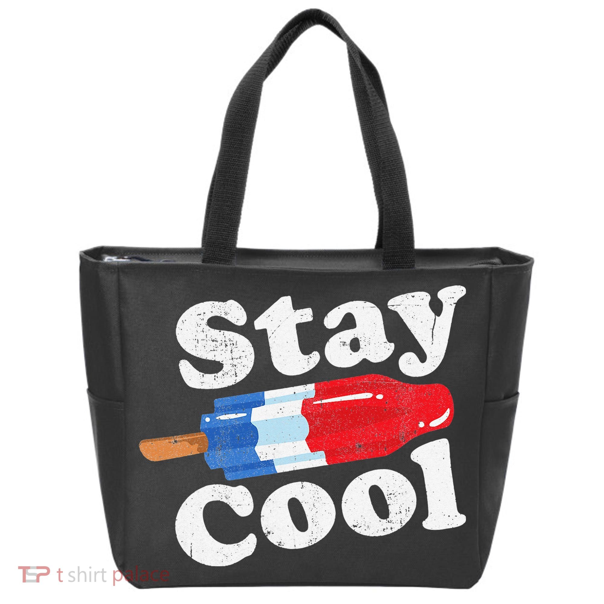 Summer Popsicle Stay Cool Funny Bomb Retro 80s Pop Gift Tote Bag