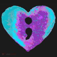 Suicide Prevention Semi Colon Purple Teal Hoodie Women's Hoodie thumb 2