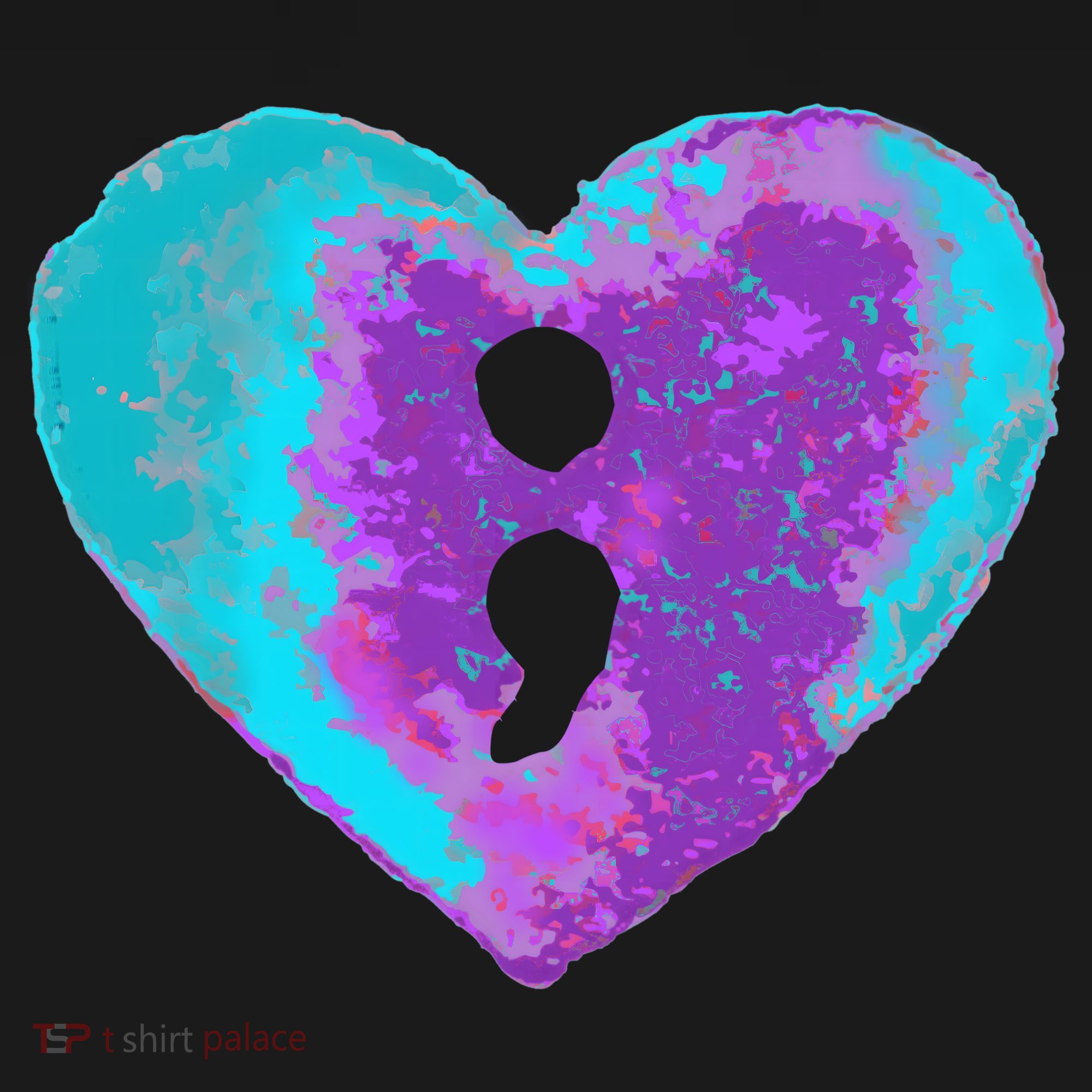 Suicide Prevention Semi Colon Purple Teal Hoodie Women's Tank Top