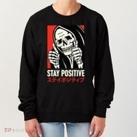 Stay Positive Skeleton Japanese Women's Sweatshirt thumb 0