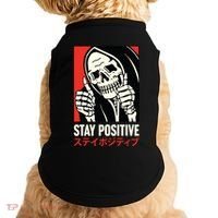 Stay Positive Skeleton Japanese Doggie Tank thumb 0