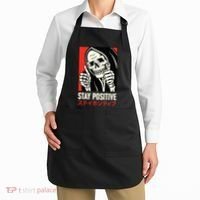 Stay Positive Skeleton Japanese Apron thumb 2