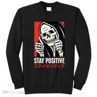 Stay Positive Skeleton Japanese Sweatshirt thumb 0