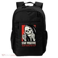Stay Positive Skeleton Japanese Backpack thumb 0