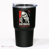 Stay Positive Skeleton Japanese Tumbler thumb 0