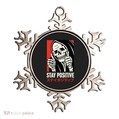 Stay Positive Skeleton Japanese Ornament