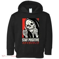 Stay Positive Skeleton Japanese Toddler Hoodie thumb 0