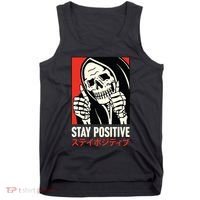 Stay Positive Skeleton Japanese Tank Top thumb 0