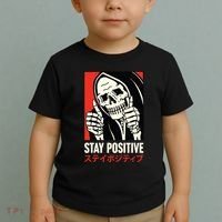 Stay Positive Skeleton Japanese Toddler T-Shirt thumb 2