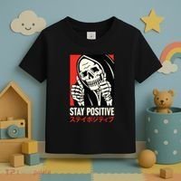 Stay Positive Skeleton Japanese Toddler T-Shirt thumb 3