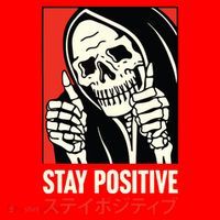 Stay Positive Skeleton Japanese Santa Hat thumb 1