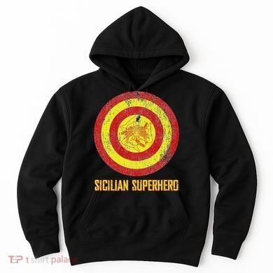 Sicilian Pride Sicilia Flag Super Hero Hoodie