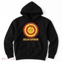 Sicilian Pride Sicilia Flag Super Hero Hoodie thumb 0