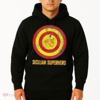 Sicilian Pride Sicilia Flag Super Hero Hoodie thumb 2