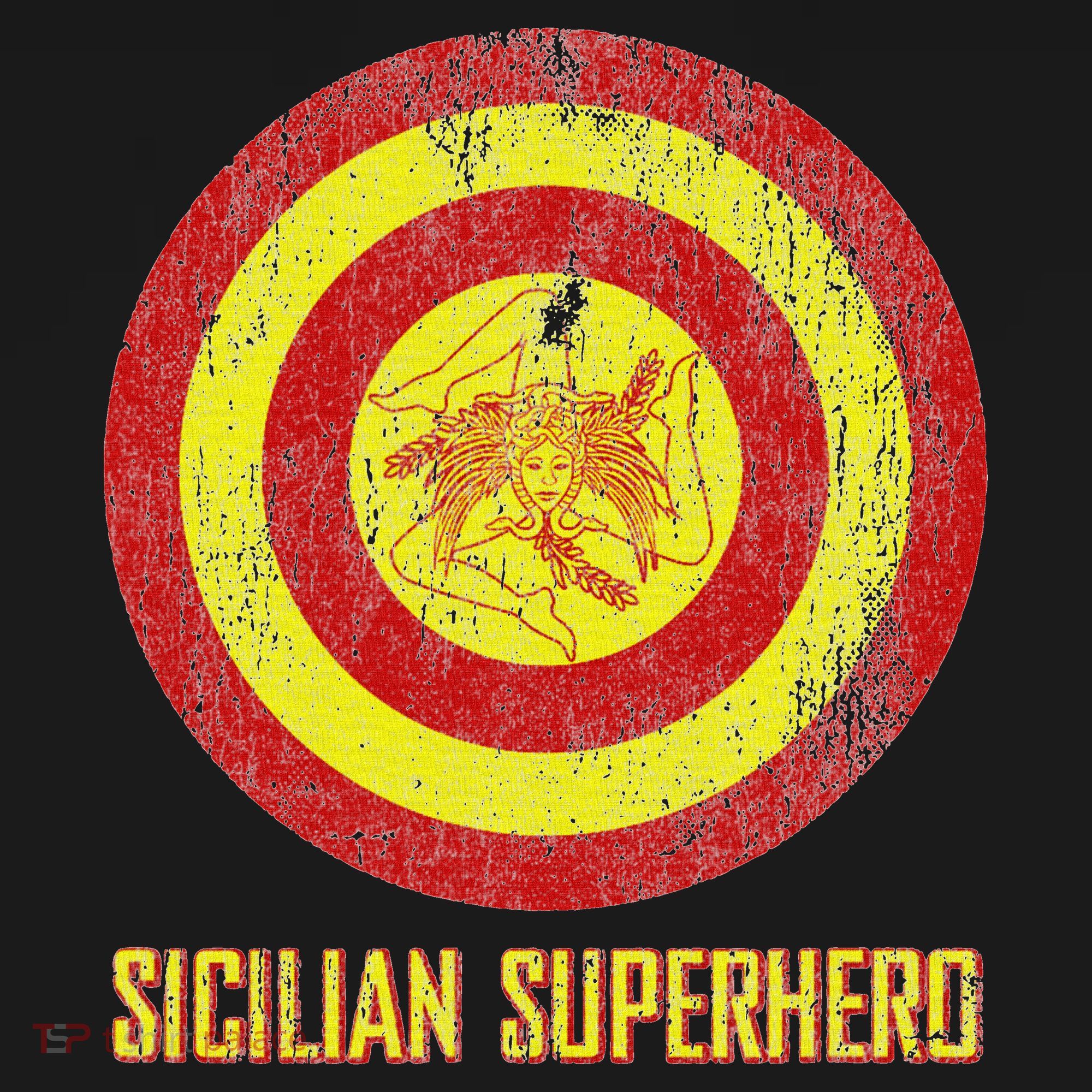Sicilian Pride Sicilia Flag Super Hero Sweatshirt