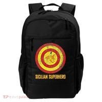 Sicilian Pride Sicilia Flag Super Hero Backpack thumb 0