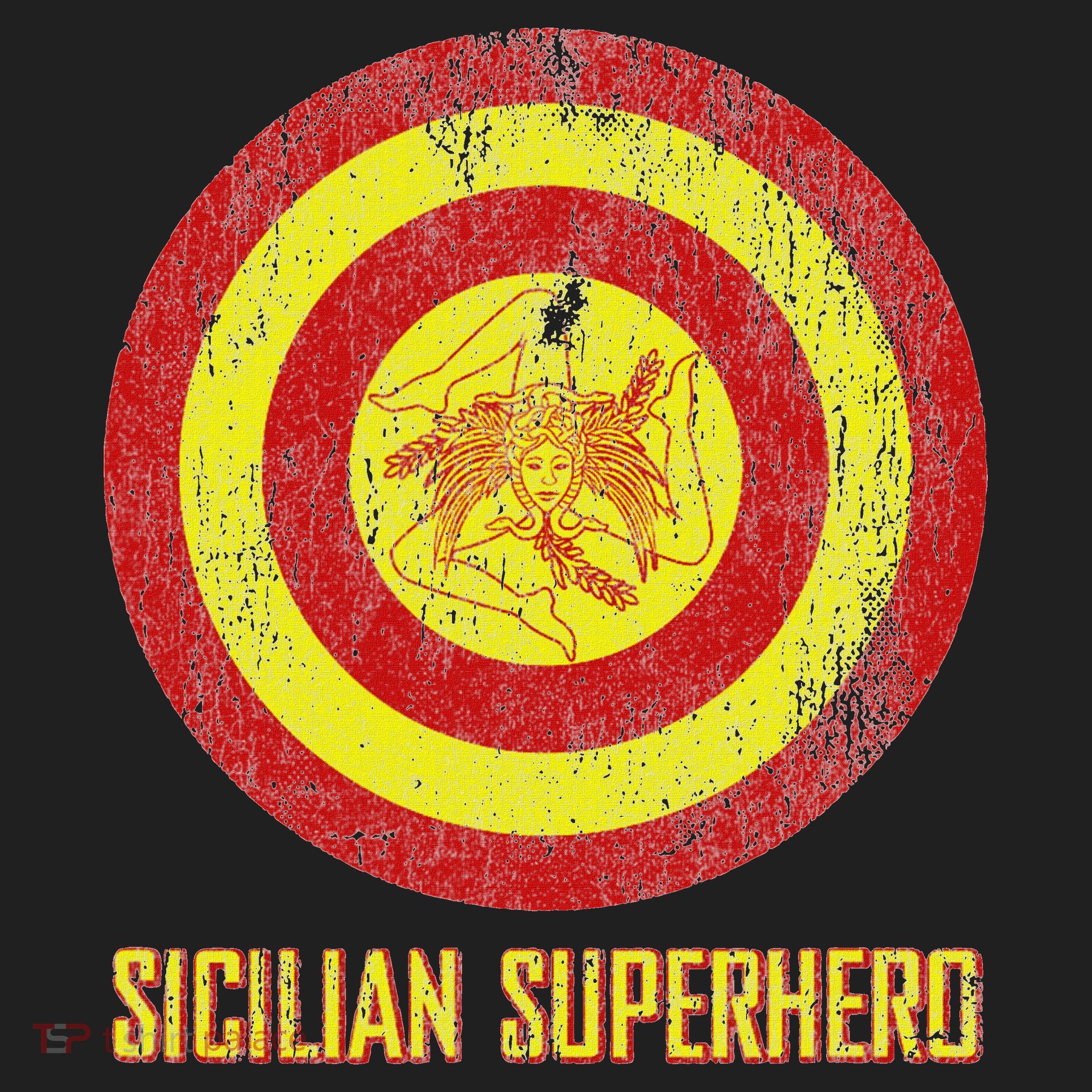 Sicilian Pride Sicilia Flag Super Hero Beanie