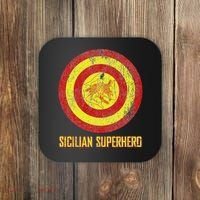 Sicilian Pride Sicilia Flag Super Hero Coaster thumb 0