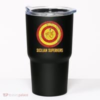 Sicilian Pride Sicilia Flag Super Hero Tumbler thumb 0