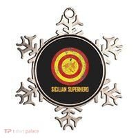Sicilian Pride Sicilia Flag Super Hero Ornament thumb 0