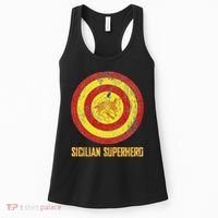Sicilian Pride Sicilia Flag Super Hero Women's Tank Top thumb 0