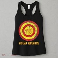 Sicilian Pride Sicilia Flag Super Hero Women's Tank Top thumb 3