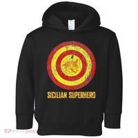 Sicilian Pride Sicilia Flag Super Hero Toddler Hoodie thumb 0