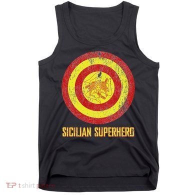 Sicilian Pride Sicilia Flag Super Hero Tank Top
