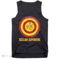 Sicilian Pride Sicilia Flag Super Hero Tank Top thumb 0