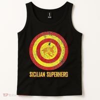 Sicilian Pride Sicilia Flag Super Hero Tank Top thumb 2
