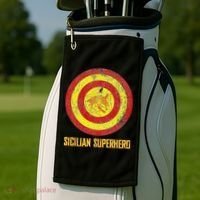 Sicilian Pride Sicilia Flag Super Hero Golf Towel thumb 2