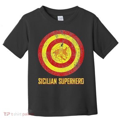 Sicilian Pride Sicilia Flag Super Hero Toddler T-Shirt
