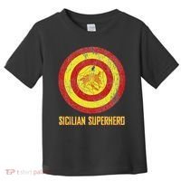 Sicilian Pride Sicilia Flag Super Hero Toddler T-Shirt thumb 0