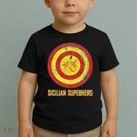 Sicilian Pride Sicilia Flag Super Hero Toddler T-Shirt thumb 2
