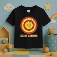 Sicilian Pride Sicilia Flag Super Hero Toddler T-Shirt thumb 3